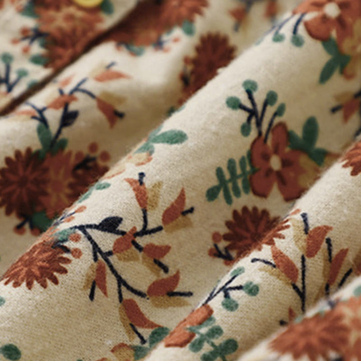 Chemise à manches longues en coton pour femme, imprimé floral automnal Buddha Stones - image 6