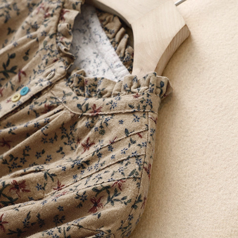 Chemise à manches longues en coton pour femme, imprimé floral automnal Buddha Stones - image 19