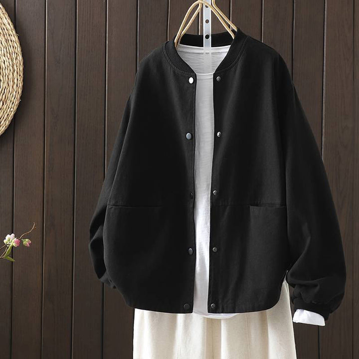 Veste d'extérieur à manches longues pour femme, motif Buddha Stones, avec poches et boutons - Noir - US14，UK/AU18，EU46 (2XL) - image 25