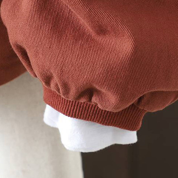 Veste d'extérieur en coton à manches longues et poches , Buddha Stones, automne, boutonnée. - image 5