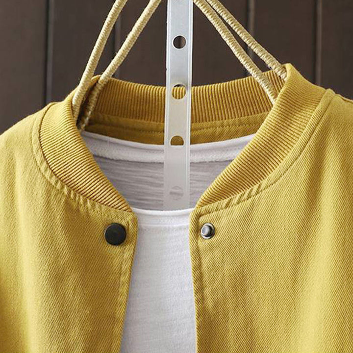 Veste d'extérieur en coton à manches longues et poches , Buddha Stones, automne, boutonnée. - image 9