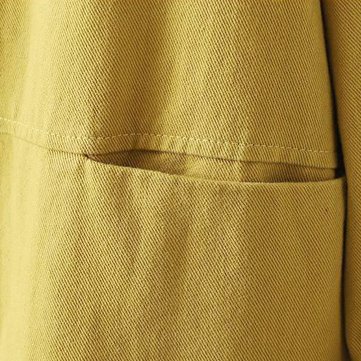 Veste d'extérieur en coton à manches longues et poches , Buddha Stones, automne, boutonnée. - image 16