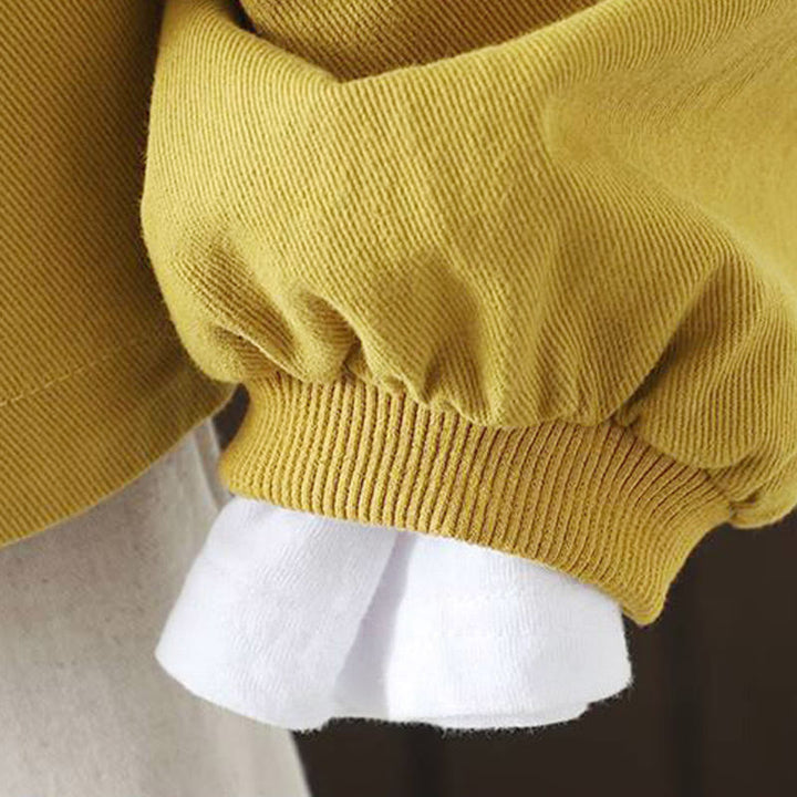 Veste d'extérieur en coton à manches longues et poches , Buddha Stones, automne, boutonnée. - image 15