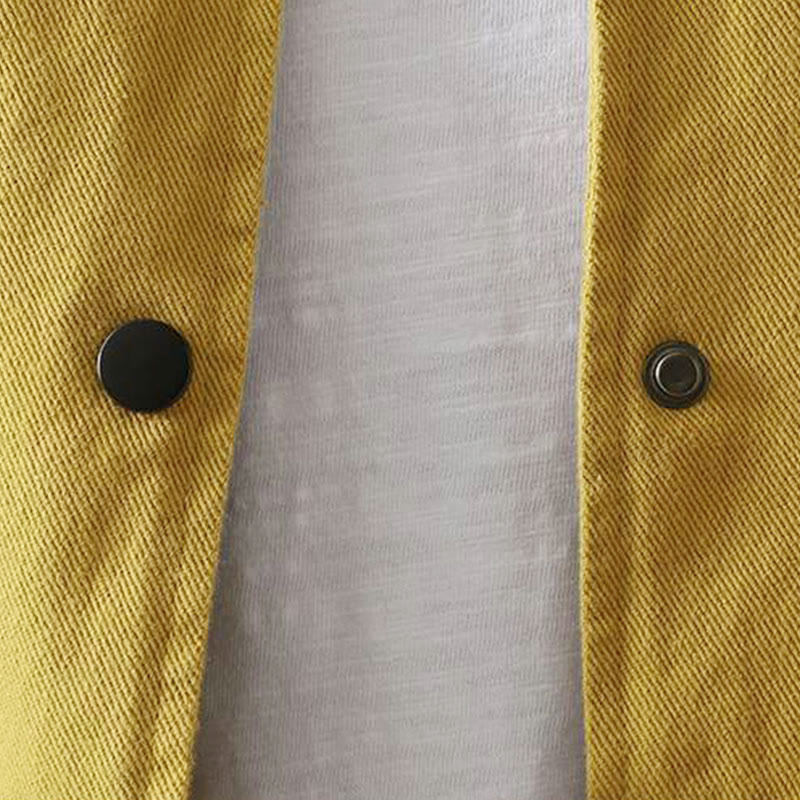 Veste d'extérieur en coton à manches longues et poches , Buddha Stones, automne, boutonnée. - image 13