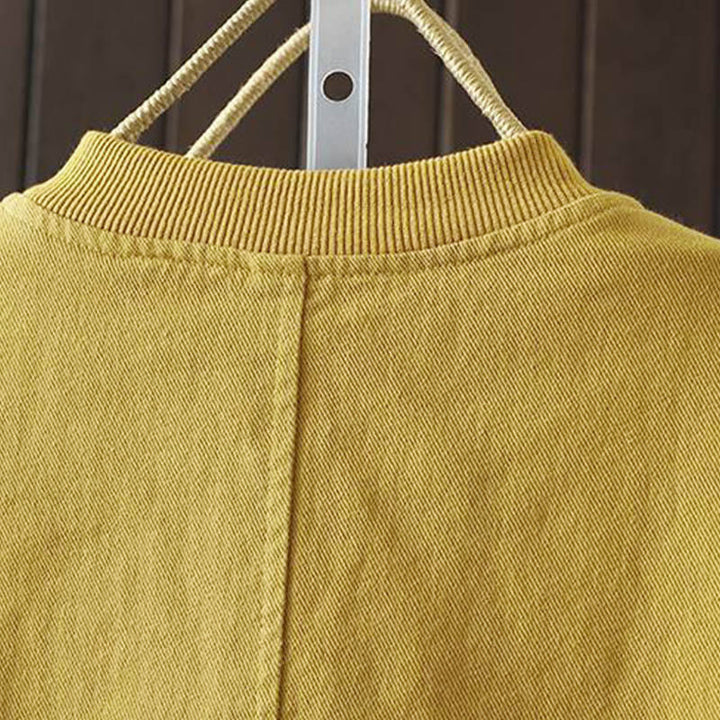 Veste d'extérieur en coton à manches longues et poches , Buddha Stones, automne, boutonnée. - image 10