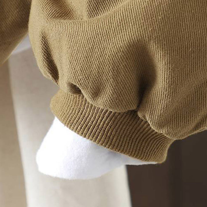 Veste d'extérieur en coton à manches longues et poches , Buddha Stones, automne, boutonnée. - image 24