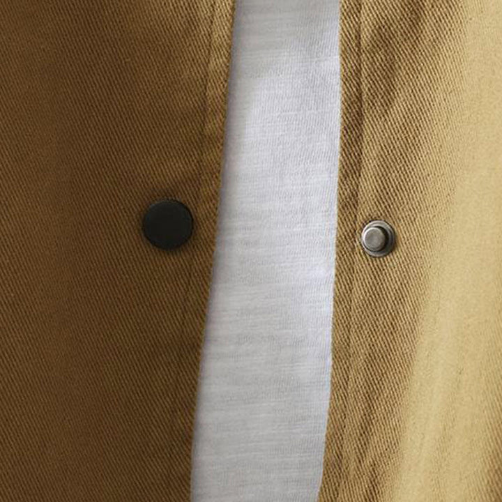 Veste d'extérieur en coton à manches longues et poches , Buddha Stones, automne, boutonnée. - image 21