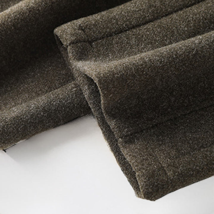 Pantalon large pour femme en coton épais et laine, orné de boutons et de Buddha Stones , avec poches - image 4