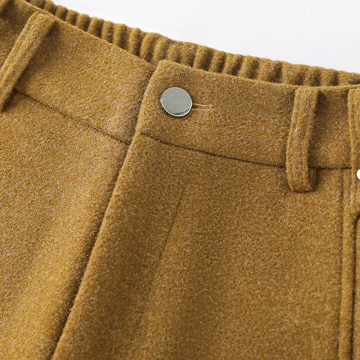 Pantalon large pour femme en coton épais et laine, orné de boutons et de Buddha Stones , avec poches - image 10