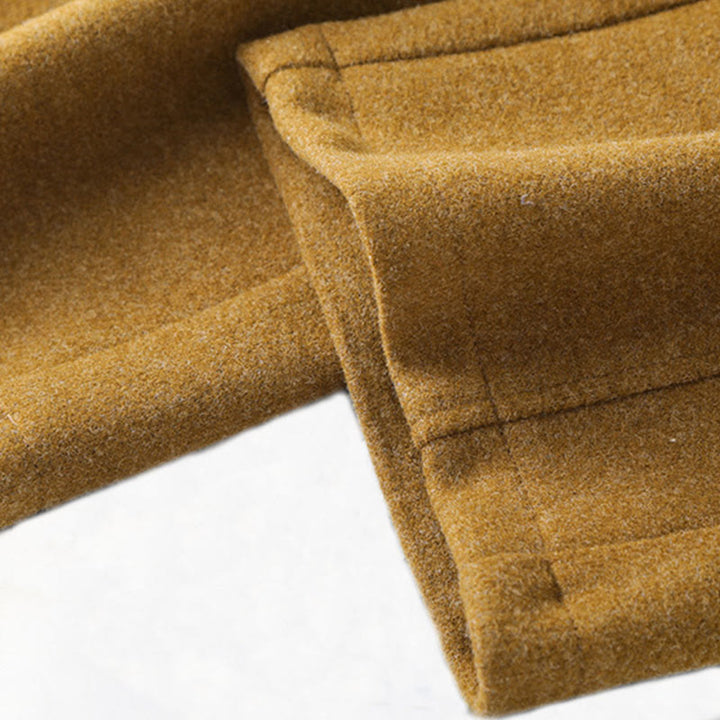 Pantalon large pour femme en coton épais et laine, orné de boutons et de Buddha Stones , avec poches - image 11