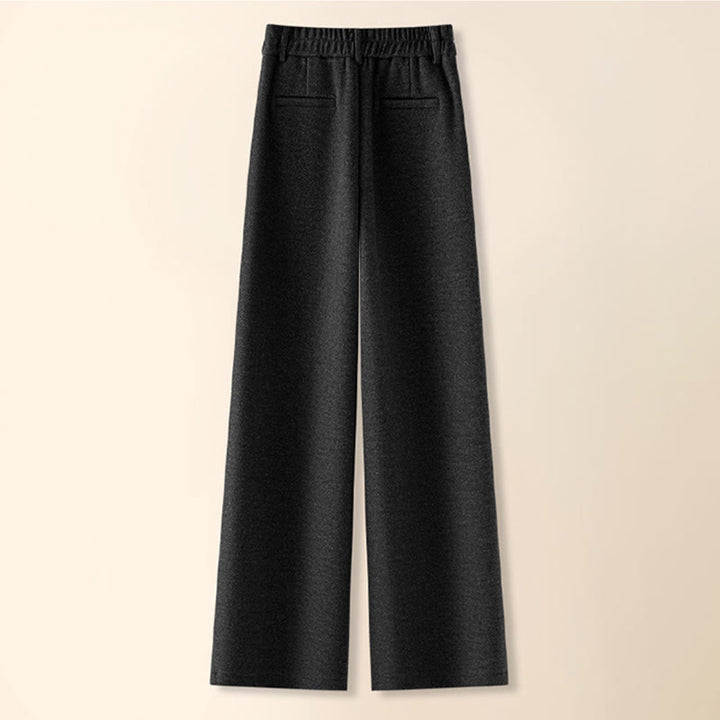Pantalon large pour femme en coton épais et laine, orné de boutons et de Buddha Stones , avec poches - image 13
