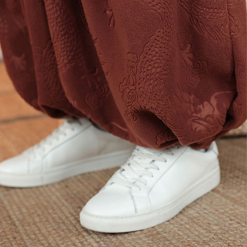 Ensemble veste et pantalon en coton à manches longues et boutons, motif dragon et grenouille, pour homme, automne-hiver 2 pièces, Buddha Stones - image 21