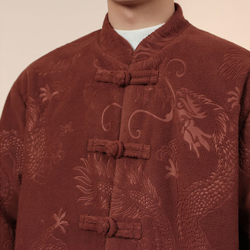 Ensemble veste et pantalon en coton à manches longues et boutons, motif dragon et grenouille, pour homme, automne-hiver 2 pièces, Buddha Stones - image 18