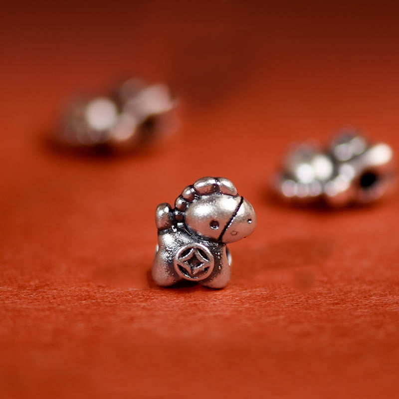 Bracelet de cheville porte-bonheur tressé en argent sterling 999 avec breloque « Paix et Joie » et Buddha Stones, année du Cheval. - image 21