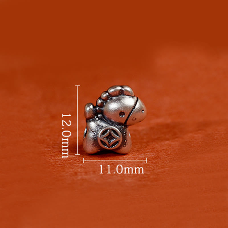 Bracelet de cheville porte-bonheur tressé en argent sterling 999 avec breloque « Paix et Joie » et Buddha Stones, année du Cheval. - image 20