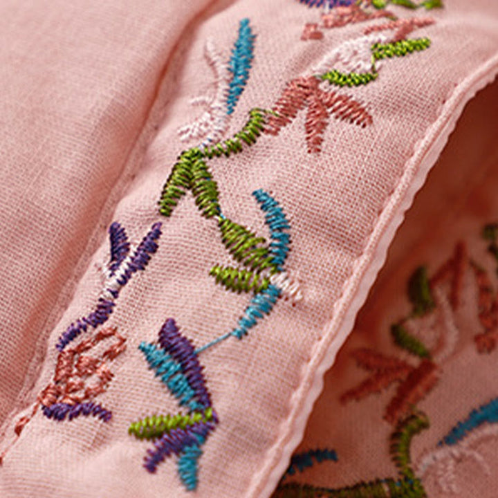 Veste thermique femme à manches longues, broderie florale hivernale et boutons brandebourg, Buddha Stones - image 12