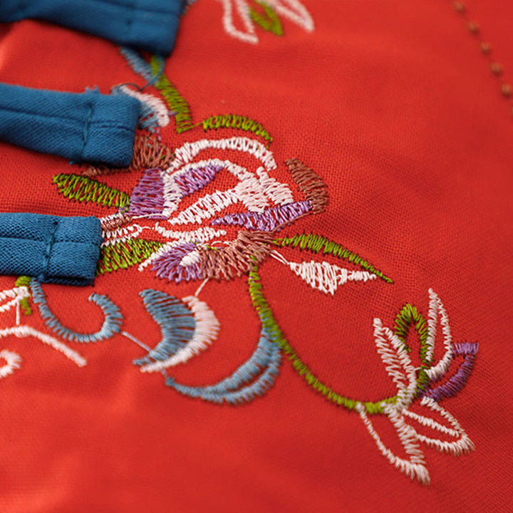 Veste thermique femme à manches longues, broderie florale hivernale et boutons brandebourg, Buddha Stones - image 21
