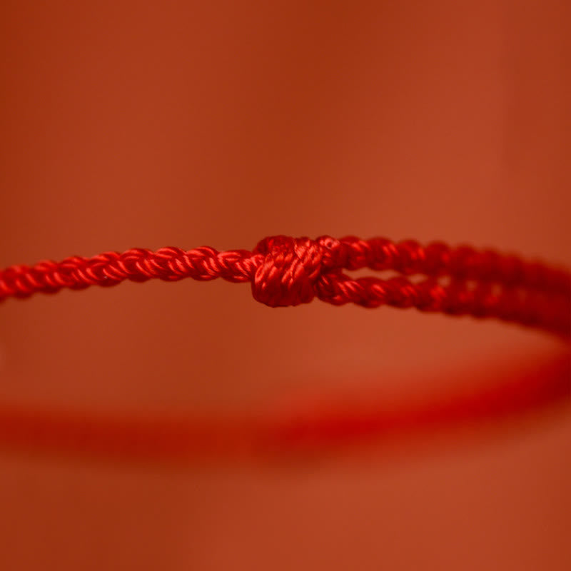 Bracelet/cheville porte-bonheur en argent sterling 999 et Buddha Stones, année du Cheval, avec cordelette en argent sterling 925 et cordon. - image 6