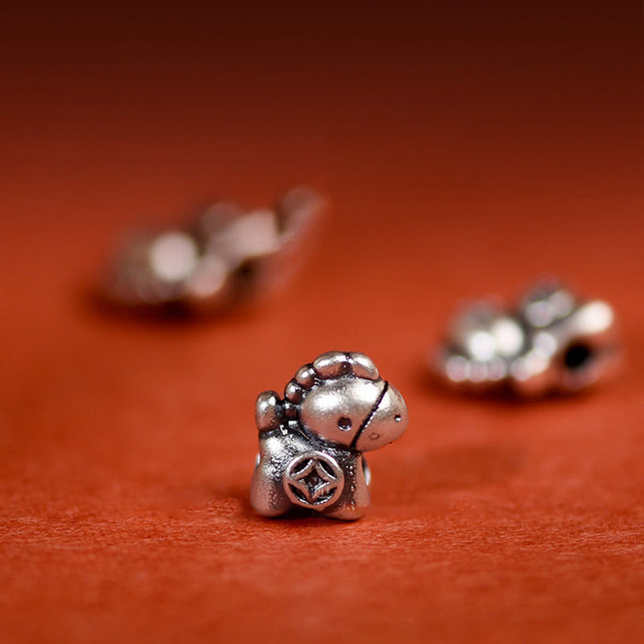 Bracelet/cheville porte-bonheur en argent sterling 999 et Buddha Stones, année du Cheval, avec cordelette en argent sterling 925 et cordon. - image 18