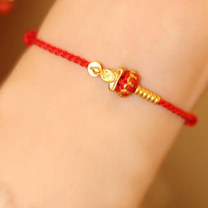 Bracelet tressé de protection en Buddha Stones, nœud de lotus et fil rouge, orné d'un Bouddha sans forme - image 9