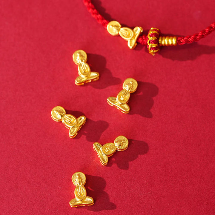 Bracelet tressé de protection en Buddha Stones, nœud de lotus et fil rouge, orné d'un Bouddha sans forme - image 8