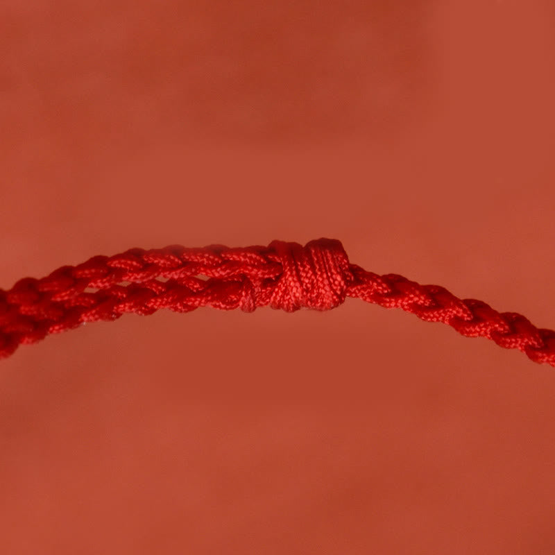 Bracelet de cheville ajustable en cinabre et Buddha Stones, boucle de paix, fait main, avec cordon, symbole de bénédiction - image 8