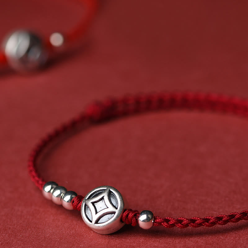 Bracelet de cheville en argent sterling 999 avec breloque en cuivre et Buddha Stones, fait main, en cordelette résistante. - image 6