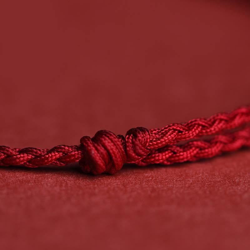 Bracelet de cheville en argent sterling 999 avec breloque en cuivre et Buddha Stones, fait main, en cordelette résistante. - image 8