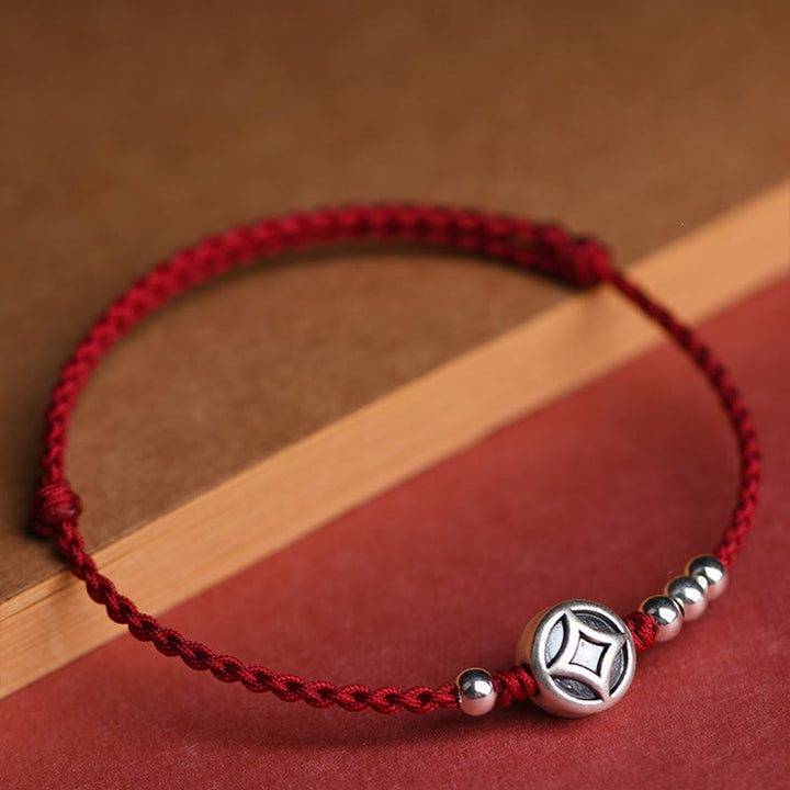 Bracelet de cheville en argent sterling 999 avec breloque en cuivre et Buddha Stones, fait main, en cordelette résistante. - image 5