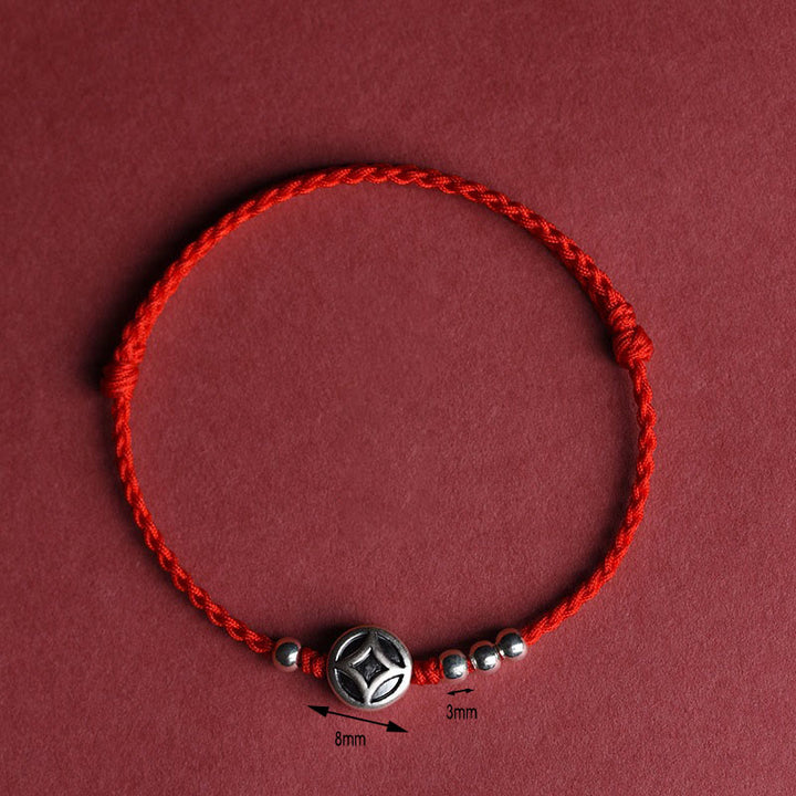 Bracelet de cheville en argent sterling 999 avec breloque en cuivre et Buddha Stones, fait main, en cordelette résistante. - image 3