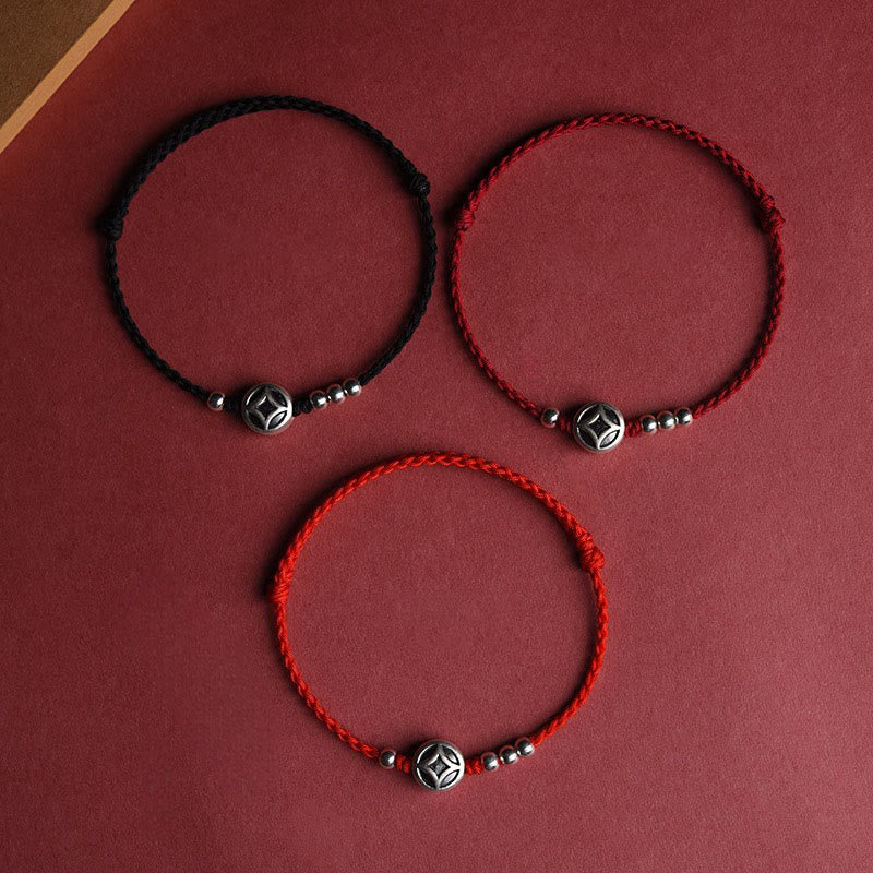 Bracelet de cheville en argent sterling 999 avec breloque en cuivre et Buddha Stones, fait main, en cordelette résistante. - image 14