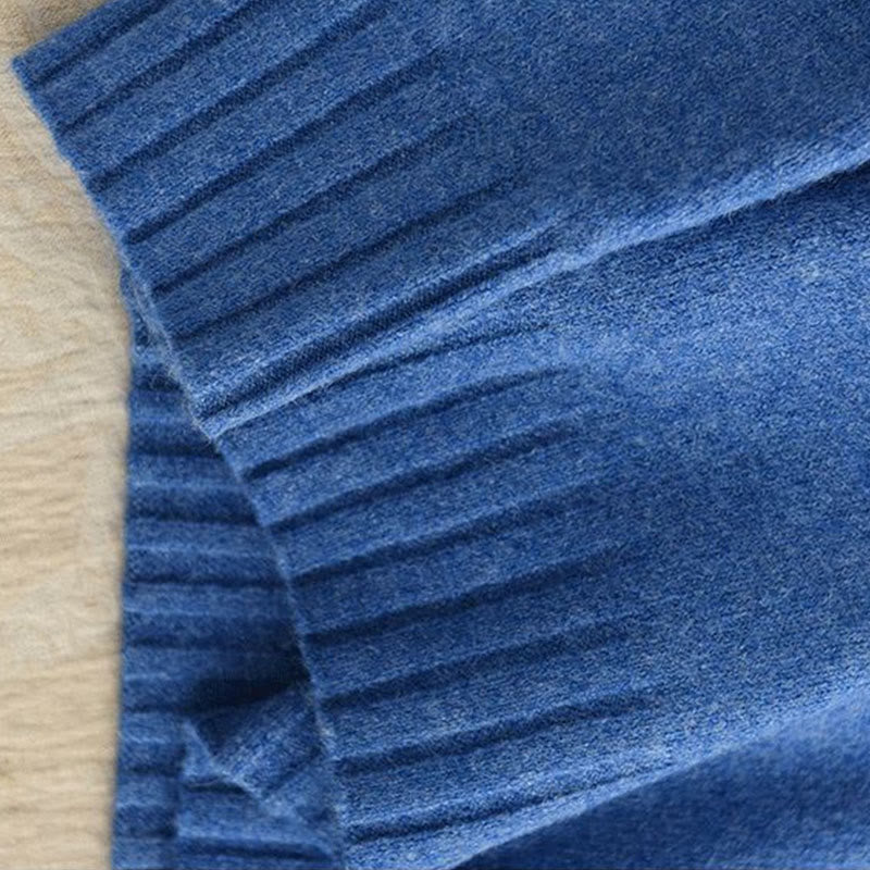 Pull en coton tricoté à manches longues et col rond pour femme, motif Buddha Stones - image 5