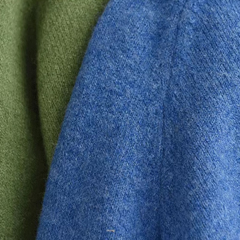 Pull en coton tricoté à manches longues et col rond pour femme, motif Buddha Stones - image 9