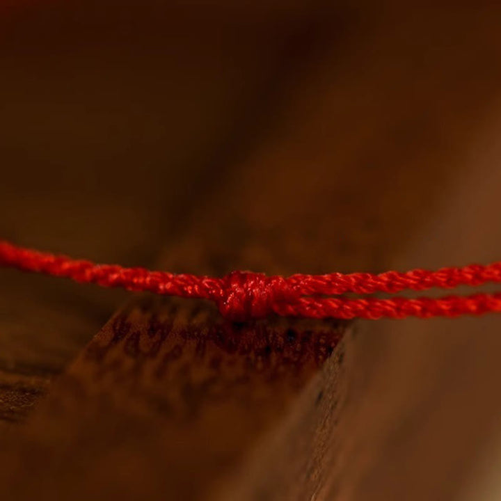 Bracelet de cheville en jade rouge Hetian avec Buddha Stones et cordon, symbole de prospérité - image 14