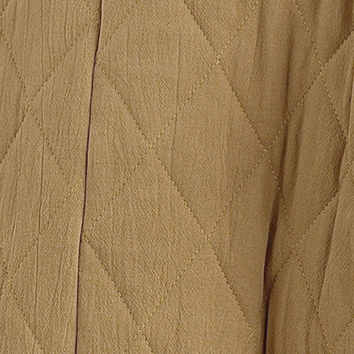 Veste thermique femme en coton à manches longues et poches, ornée de boutons grenouille et de lignes en losange, avec motif losange et rayures en forme de losange , Buddha Stones - image 14