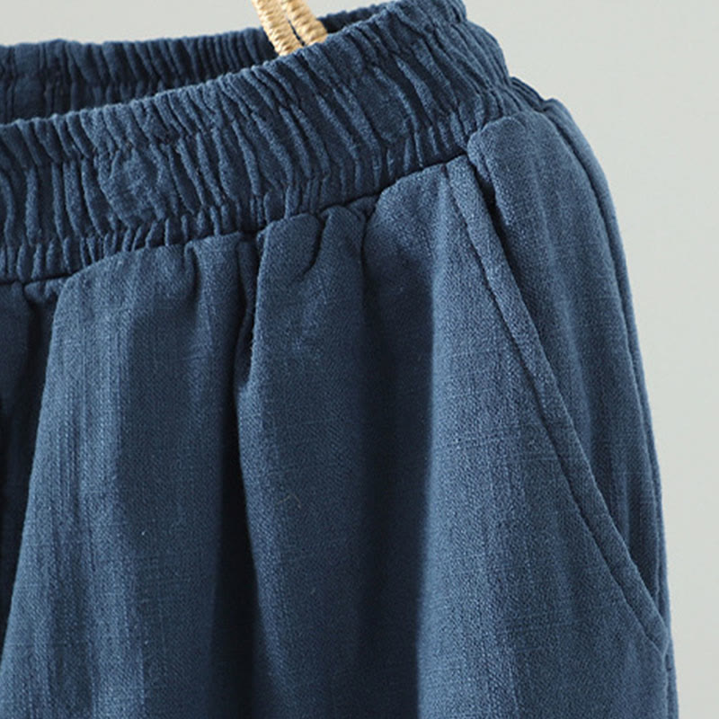 Pantalon thermique d'hiver pour femme, coupe droite, taille élastique, fermeture à boutons brandebourg, en coton, avec poches, motif Buddha Stones - image 3