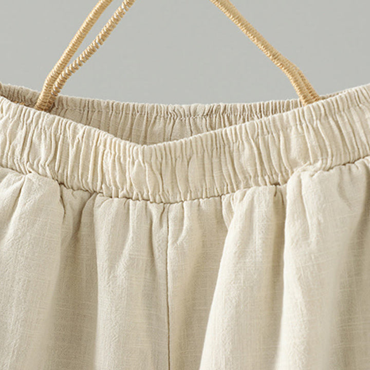 Pantalon thermique d'hiver pour femme, coupe droite, taille élastique, fermeture à boutons brandebourg, en coton, avec poches, motif Buddha Stones - image 9