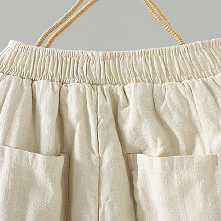 Pantalon thermique d'hiver pour femme, coupe droite, taille élastique, fermeture à boutons brandebourg, en coton, avec poches, motif Buddha Stones - image 12