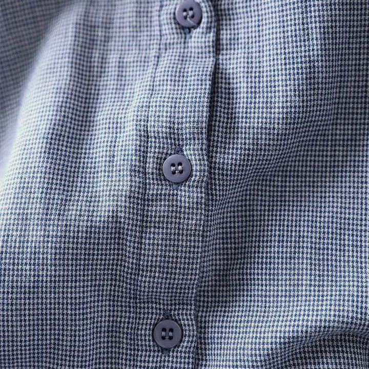 Chemise en coton à carreaux, manches longues, col à volants, Buddha Stones, automne - image 7