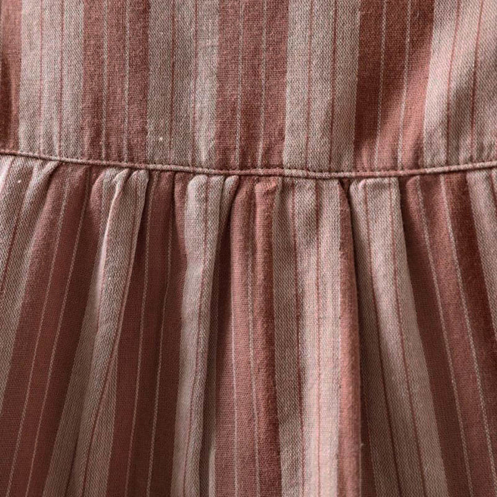 Chemise en coton à manches longues et col montant, à rayures verticales et Buddha Stones - image 19