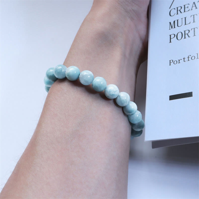 Bracelet de confiance en sagesse et en larimar naturel Buddha Stones - image 16