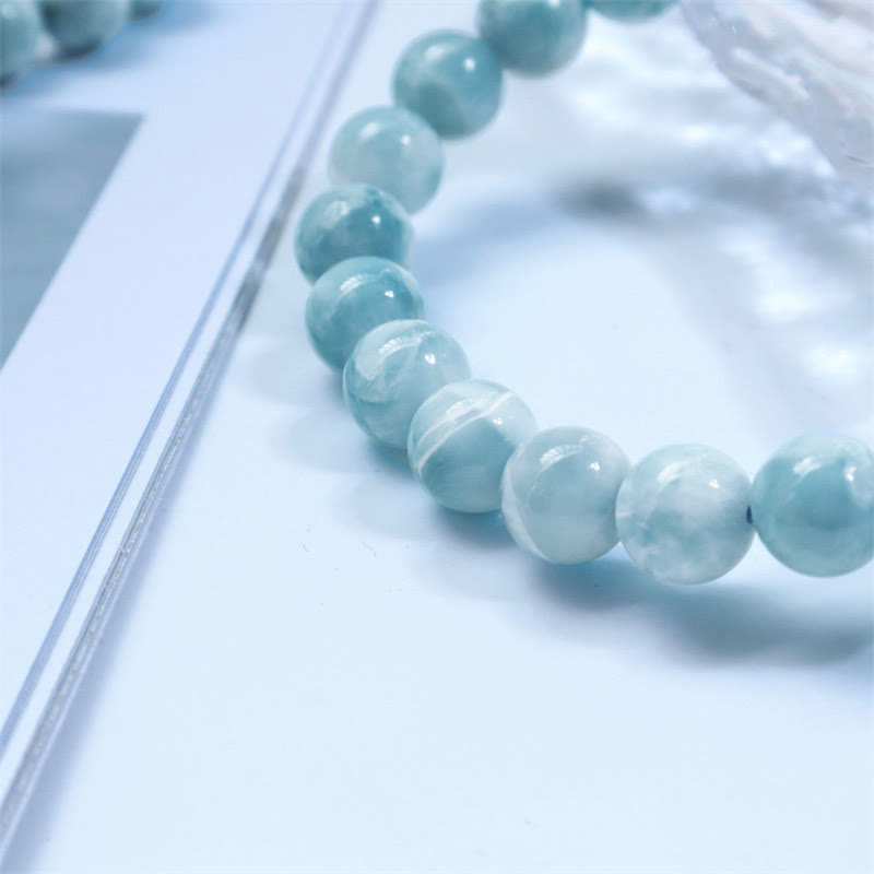 Bracelet de confiance en sagesse et en larimar naturel Buddha Stones - image 14
