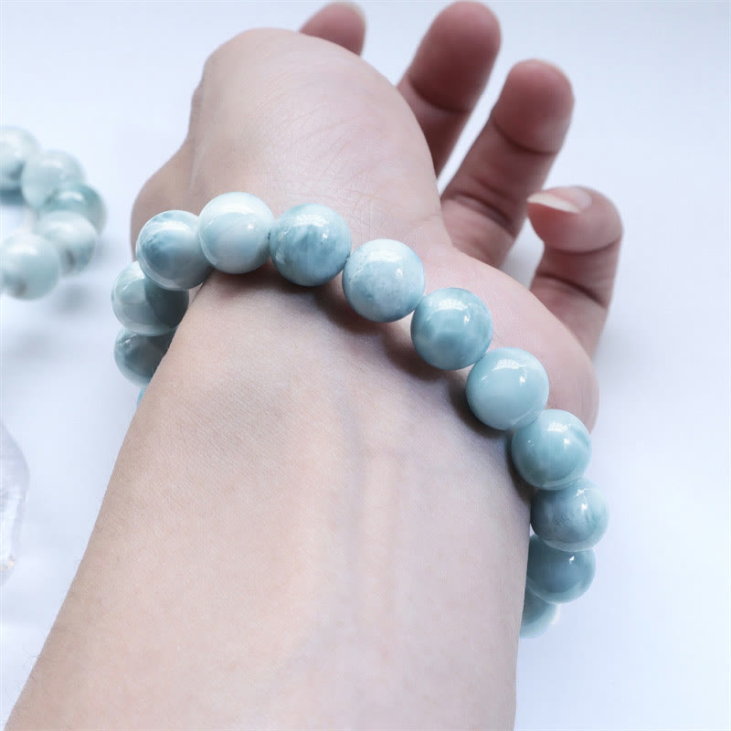 Bracelet de confiance en sagesse et en larimar naturel Buddha Stones - image 8
