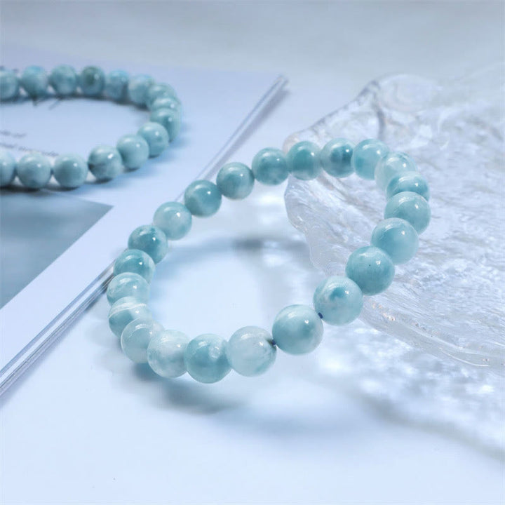 Bracelet de confiance en sagesse et en larimar naturel Buddha Stones - image 12