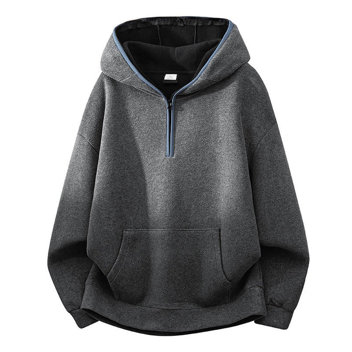 Sweat à capuche homme en coton doublé polaire, manches longues, motif Buddha Stones, fermeture éclair, automne-hiver - Gris foncé - US/UK/AU42，EU52 (3XL) - image 11