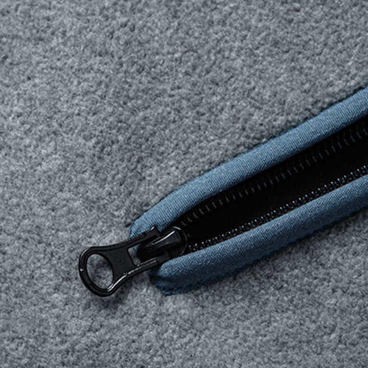 Sweat à capuche homme en coton doublé polaire, manches longues, motif Buddha Stones, fermeture éclair, automne-hiver - image 3