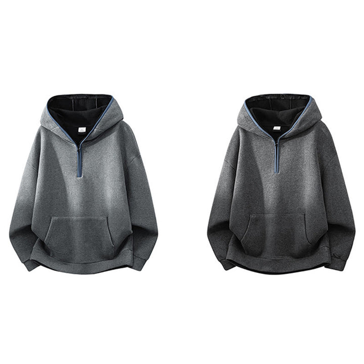 Sweat à capuche homme en coton doublé polaire, manches longues, motif Buddha Stones, fermeture éclair, automne-hiver - image 15