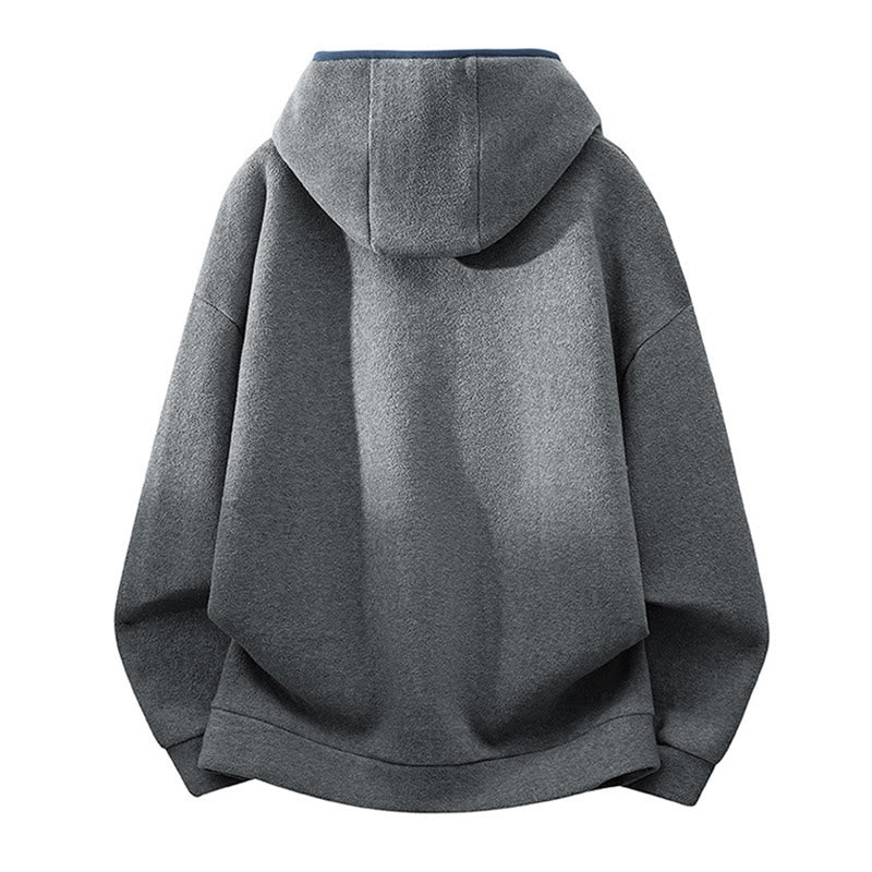 Sweat à capuche homme en coton doublé polaire, manches longues, motif Buddha Stones, fermeture éclair, automne-hiver - image 1