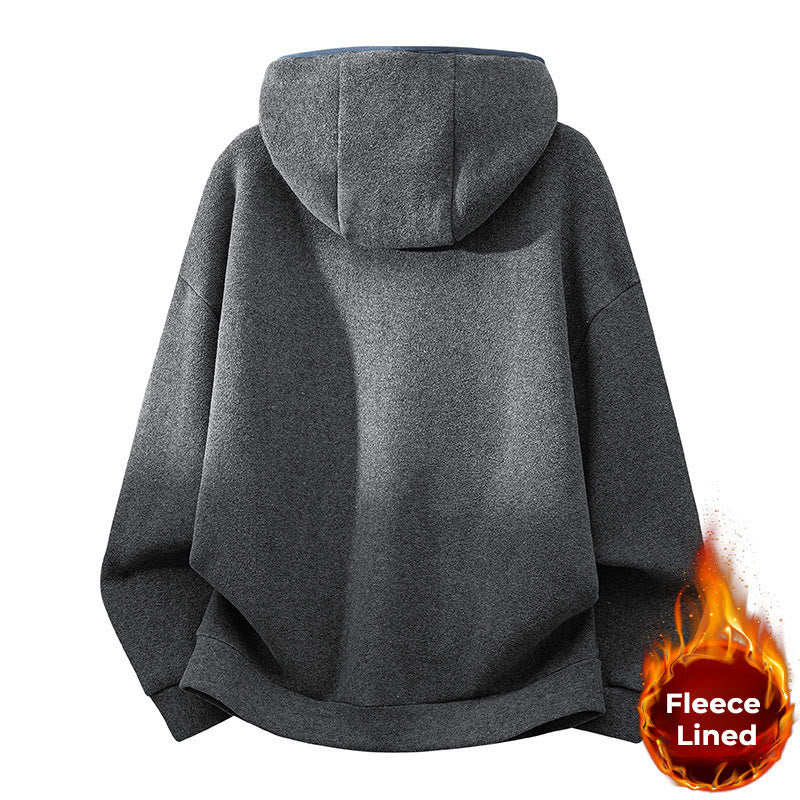 Sweat à capuche homme en coton doublé polaire, manches longues, motif Buddha Stones, fermeture éclair, automne-hiver - image 12