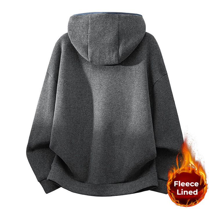 Sweat à capuche homme en coton doublé polaire, manches longues, motif Buddha Stones, fermeture éclair, automne-hiver - image 12